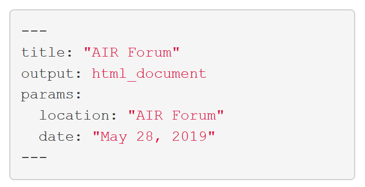 Creates a list of values that can be called as inline or chunk code